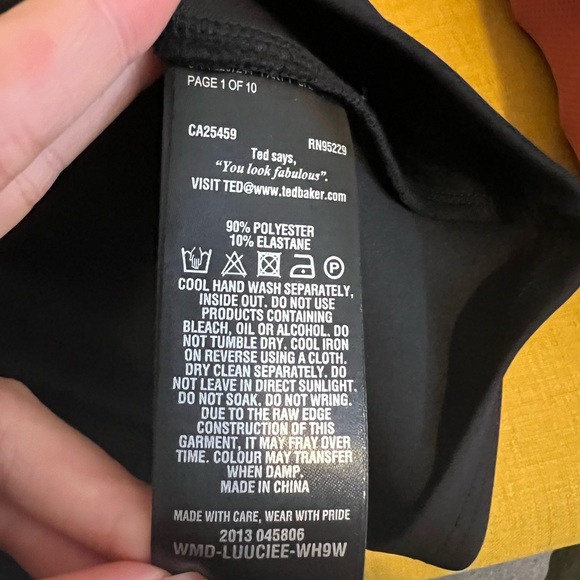 ✨TED BAKER✨ Luuciee Ruffle Trimmed Dress - Black - Ted Size 1 - Picture 10 of 11